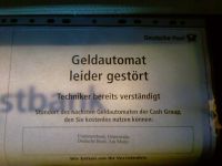 Gestörter Geldautomat