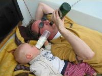 Papa und Sohn