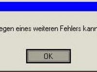 Fehlermeldung einer Fehlermeldung